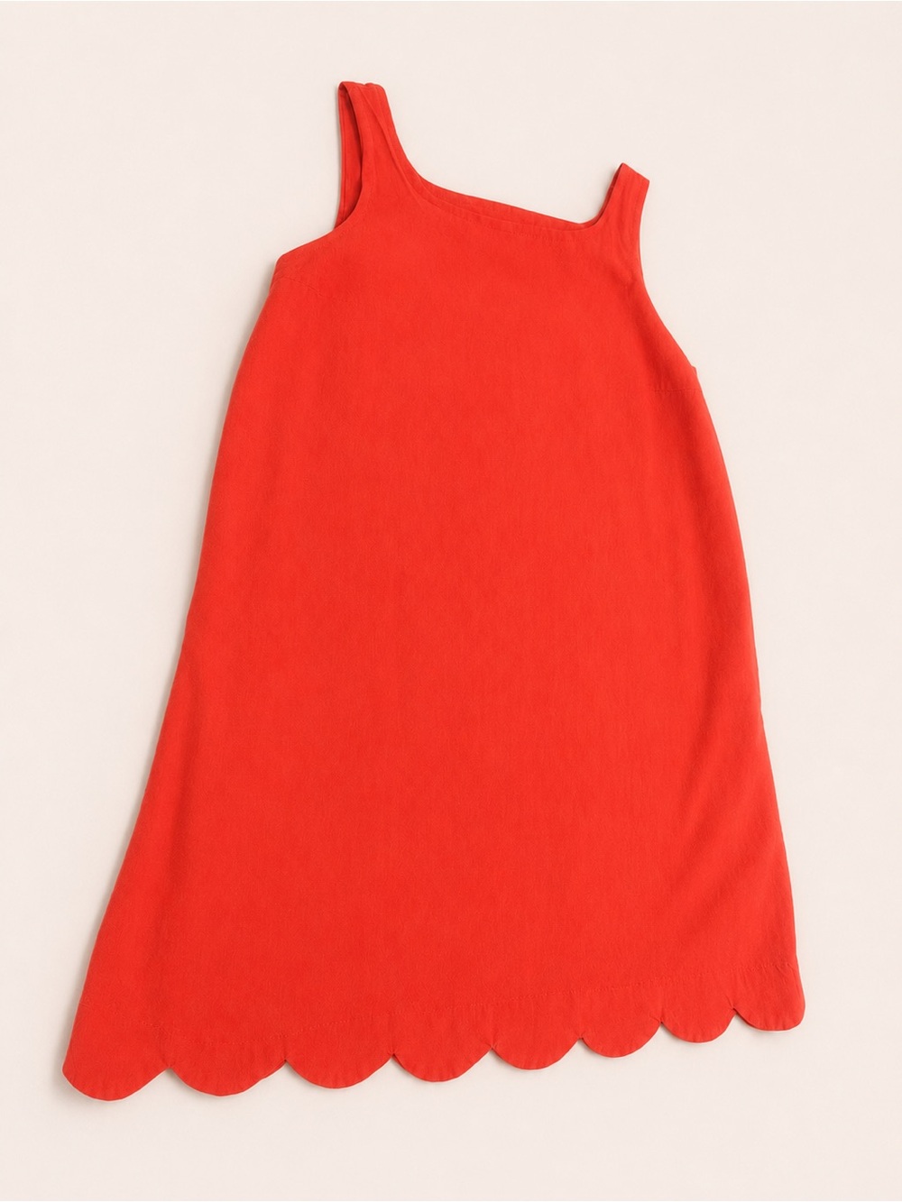 Kate Spade Red-Orange Scalloped Hem Shift Dress – Size Small - Picture 4 of 8
